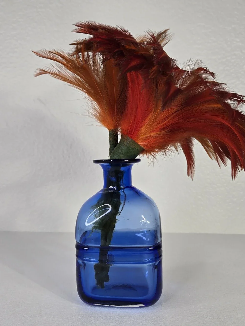 VTG‎ 1970s Kosta Boda Cobalt Blue Glass Vase Boda Studio Art Glass Colour Bertil